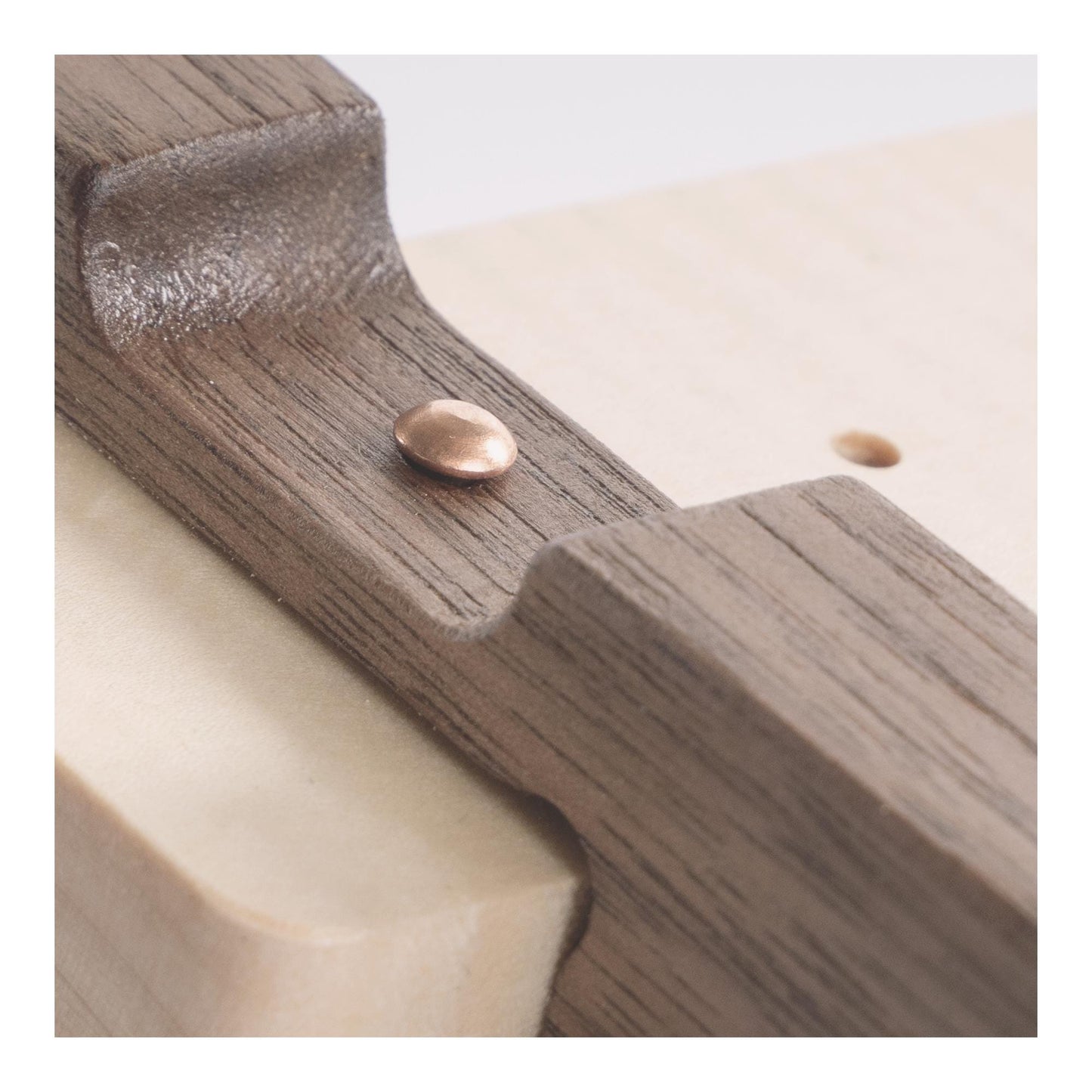 Adjustable stand in solid walnut and maple | Ideal ergonomics, cable management, and desktop placement of laptops, desktop devices, and more