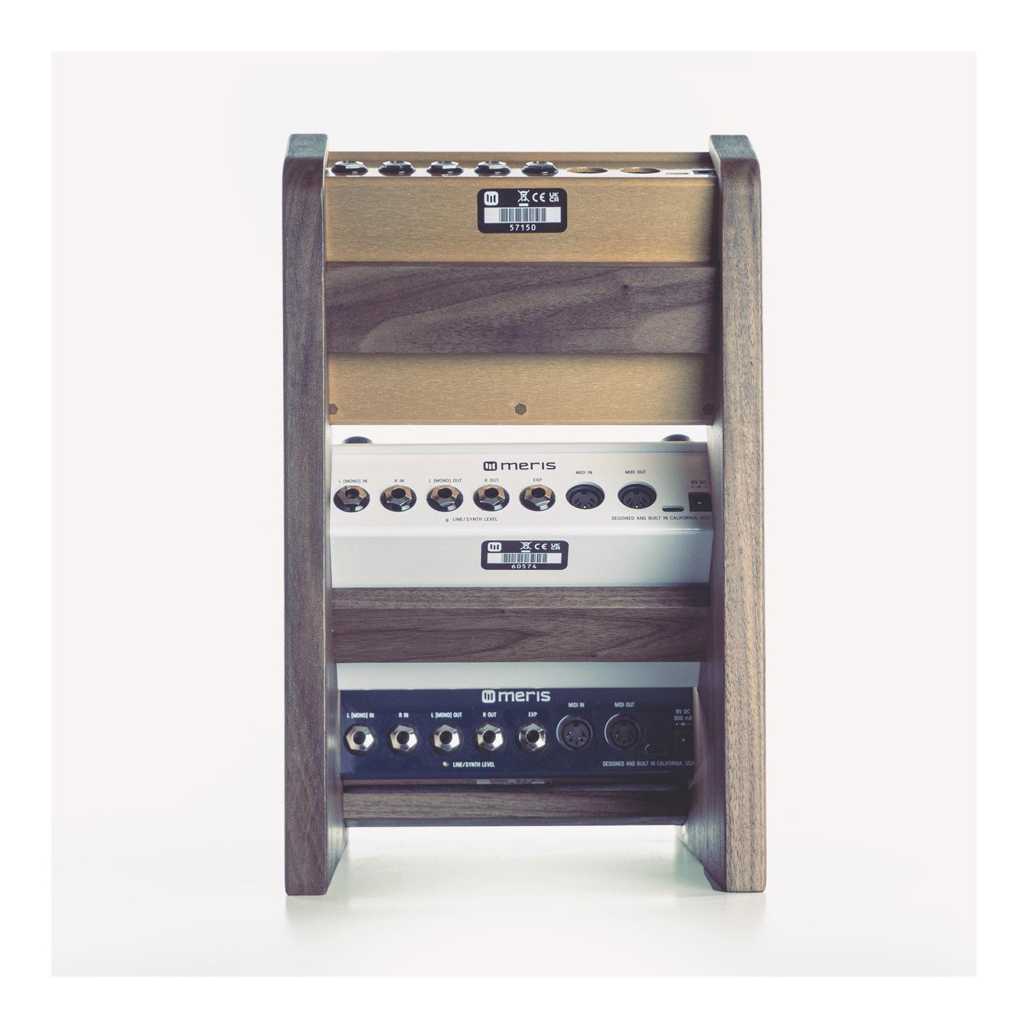 Meris 3-tier stand for LVX, Mercury X and Enzo X effects pedals | Handmade in solid walnut