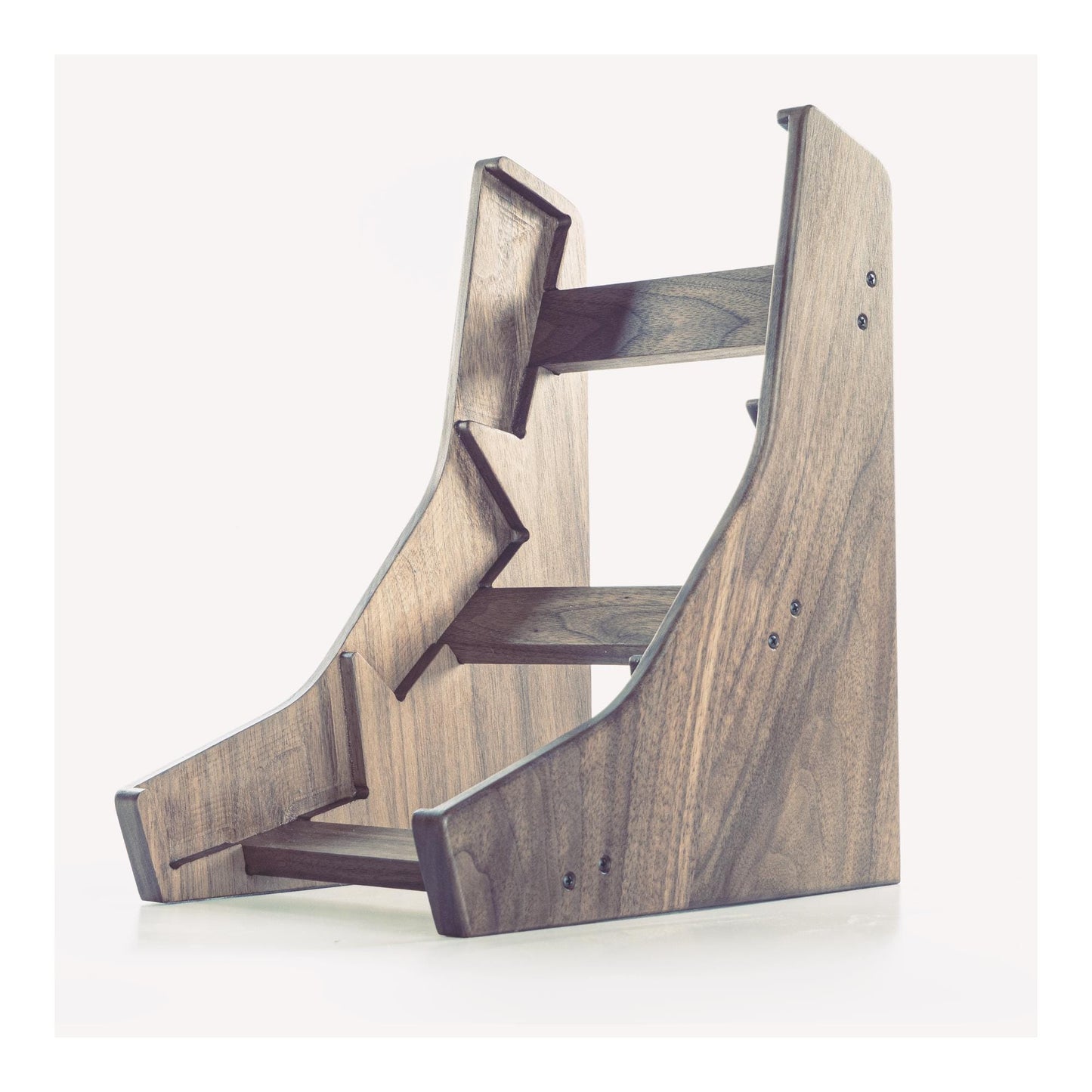 Meris 3-tier stand for LVX, Mercury X and Enzo X effects pedals | Handmade in solid walnut