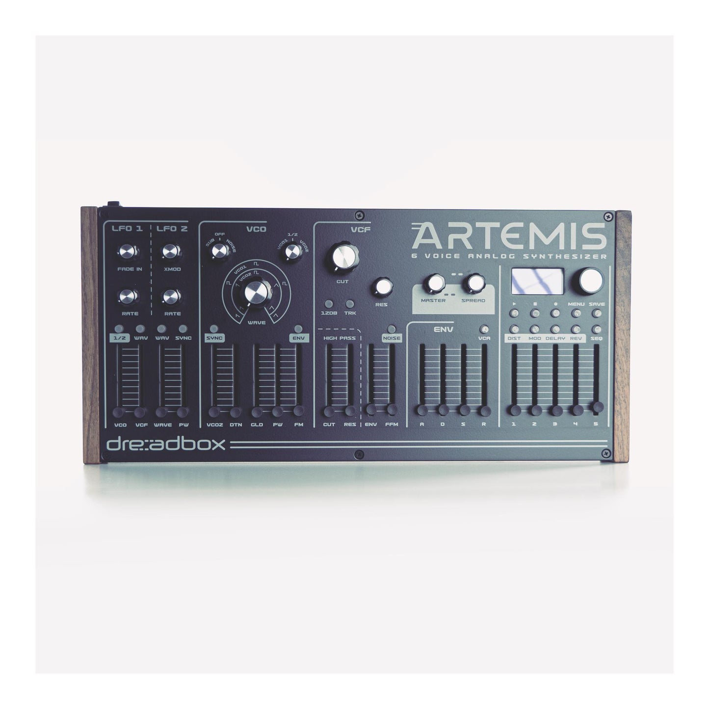 Dreadbox Artemis cheeks handmade in solid walnut | Ideal upgrade for character and natural beauty to your synthesizer
