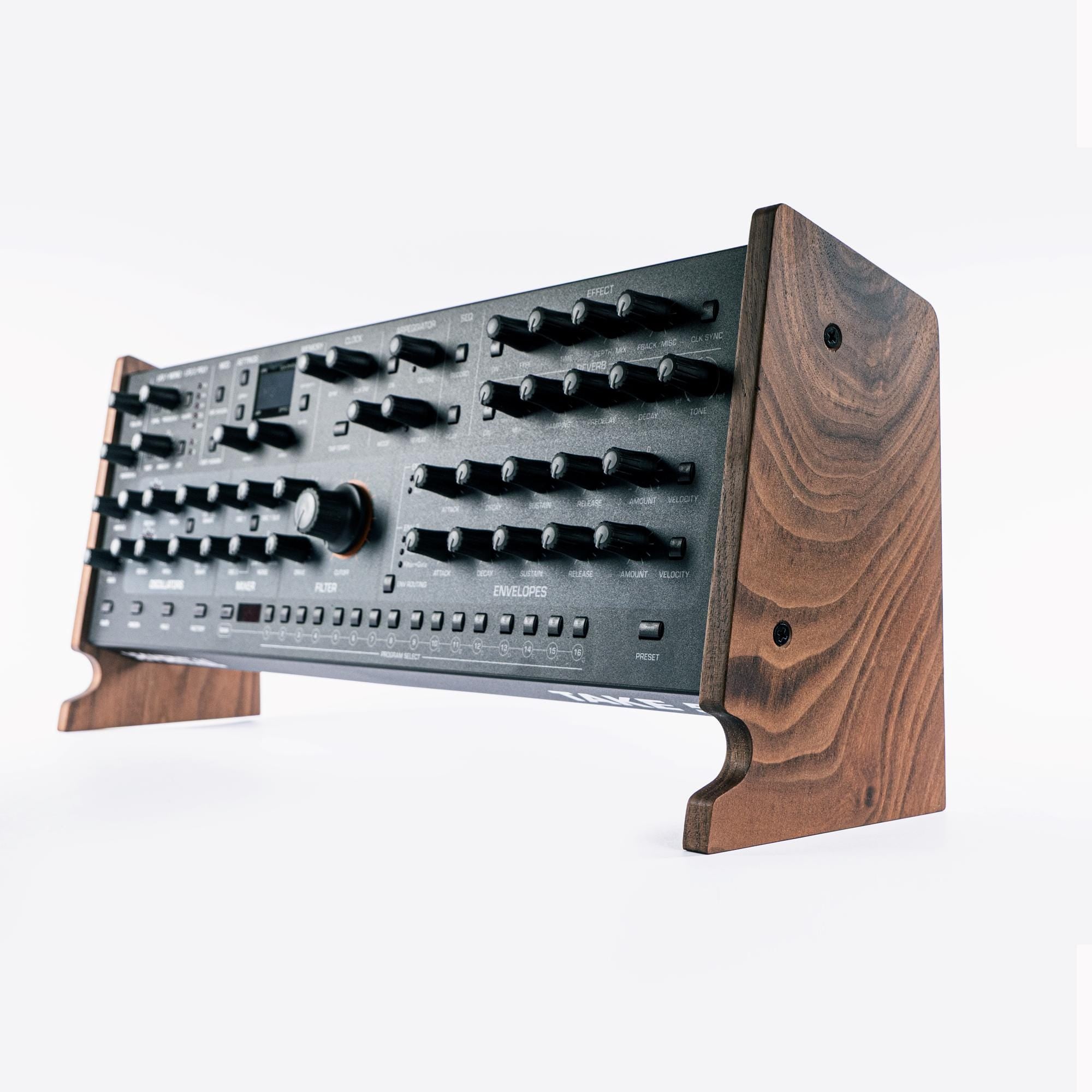 Walnut Mount for Sequential Take-5 and Oberheim Teo-5 Module Synthesizers