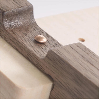 Adjustable stand in solid walnut and maple
