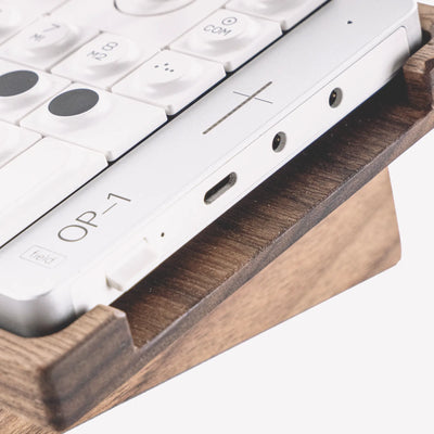 Stand for Teenage Engineering OP-1 / OP-XY · Walnut — handmade by Noizzi in Atlanta, GA