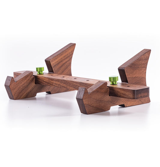 Small adjustable walnut stand | Perfect for guitar pedals & desktop synthesizers | Ideal for Volca, Aira, Stylophone, Dreadbox and others