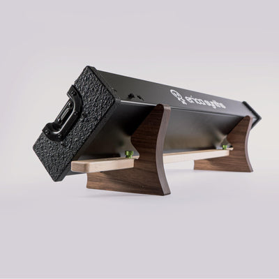 Angled Stand for Eurorack Skiffs · Walnut — handmade by Noizzi in Atlanta, GA