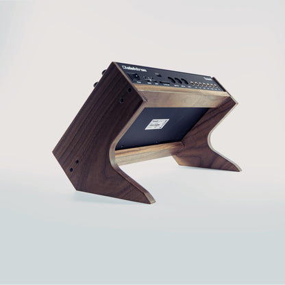 Elektron Tonverk Stand in Solid Walnut: 45-Degree Angle for Optimal Ergonomics, Visibility and Cable Management