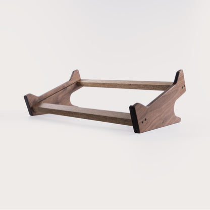 Akai MPC Live 3 stand in Solid Walnut and White Limba | Decksaver Compatible